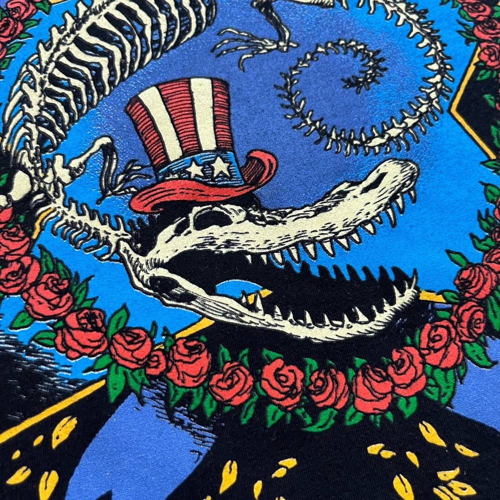 🐢 '18 Grateful Dead Band Uncle Sam Gator Tony Millionaire Art Ripple Junc. Tee - Picture 4 of 14